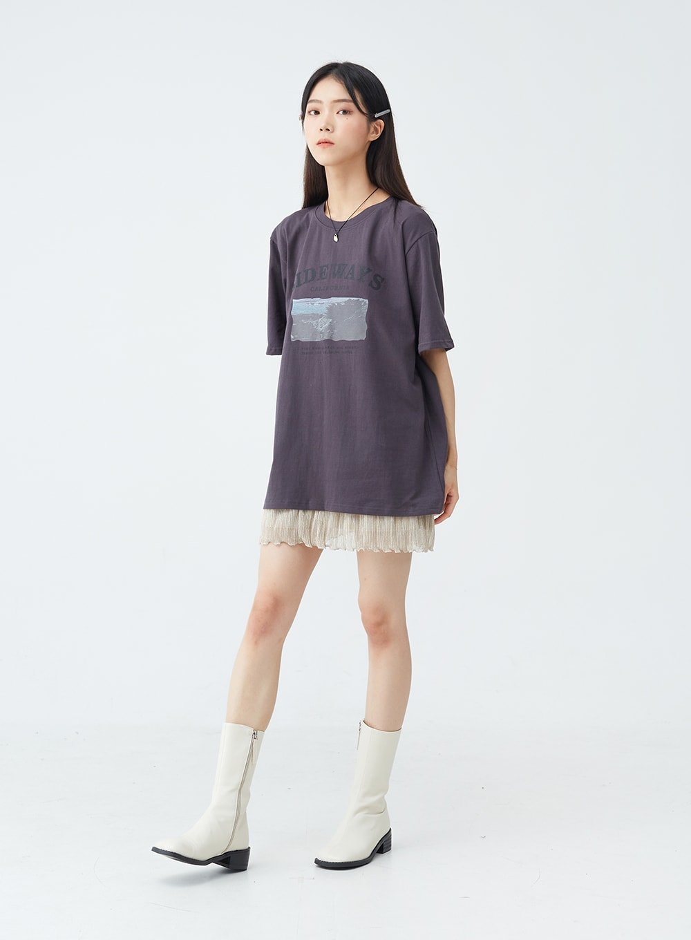 Sideways Graphic Oversized Tee OU19