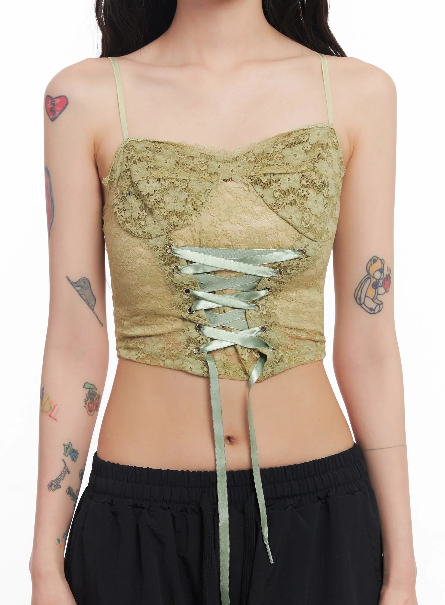 Lace-Up Corset Top IC503