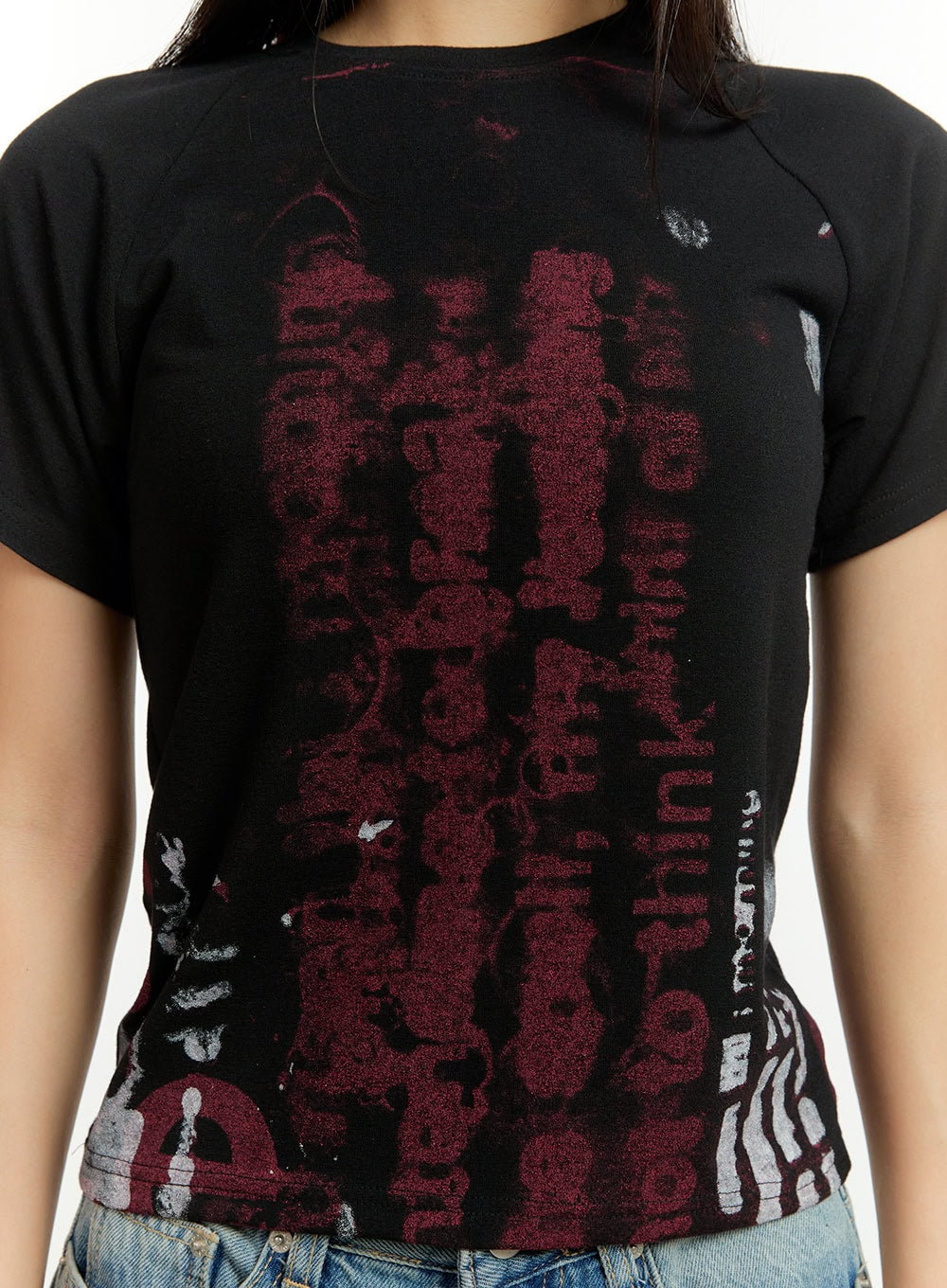 Graphic Lettering Crop Tee CU426