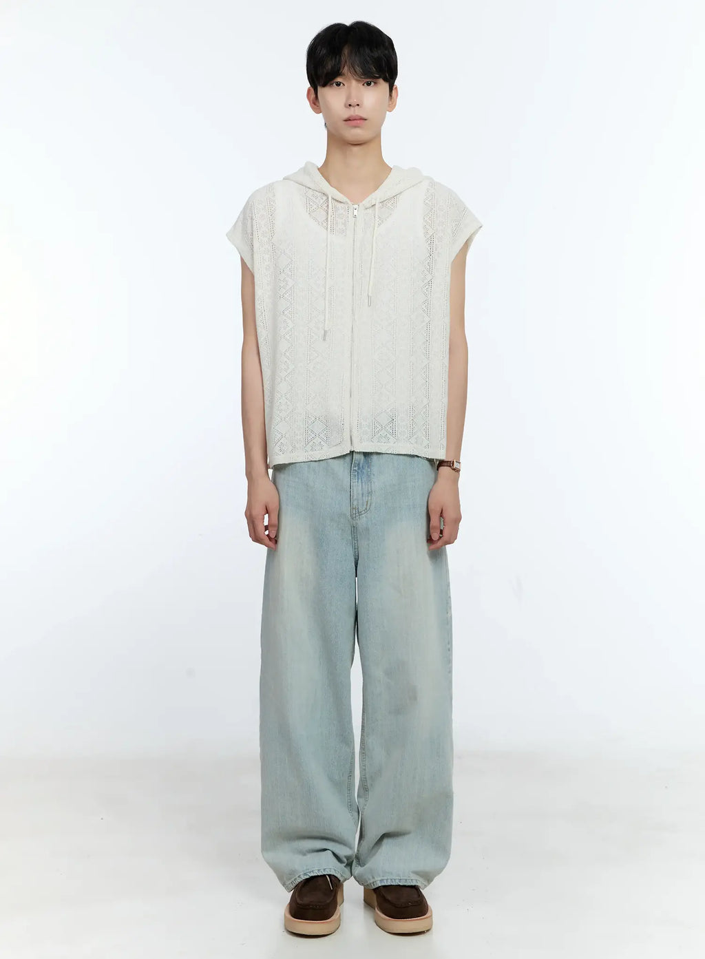 Men's Light-Wash Jeans IG501