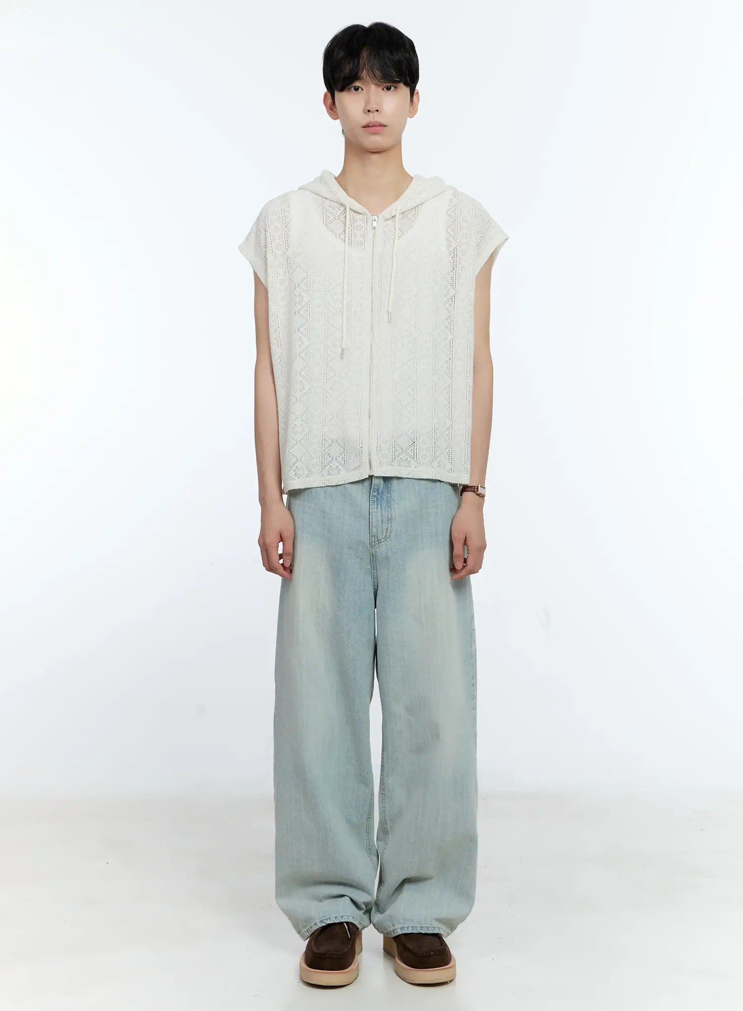 Men's Light-Wash Jeans IG501