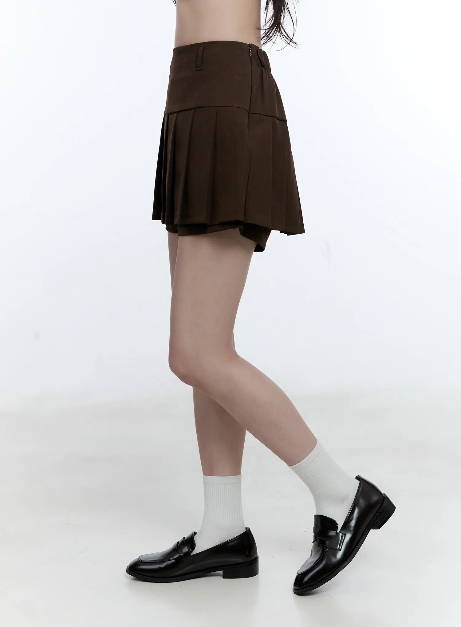Pleated Adjustable Mini Skort CG514