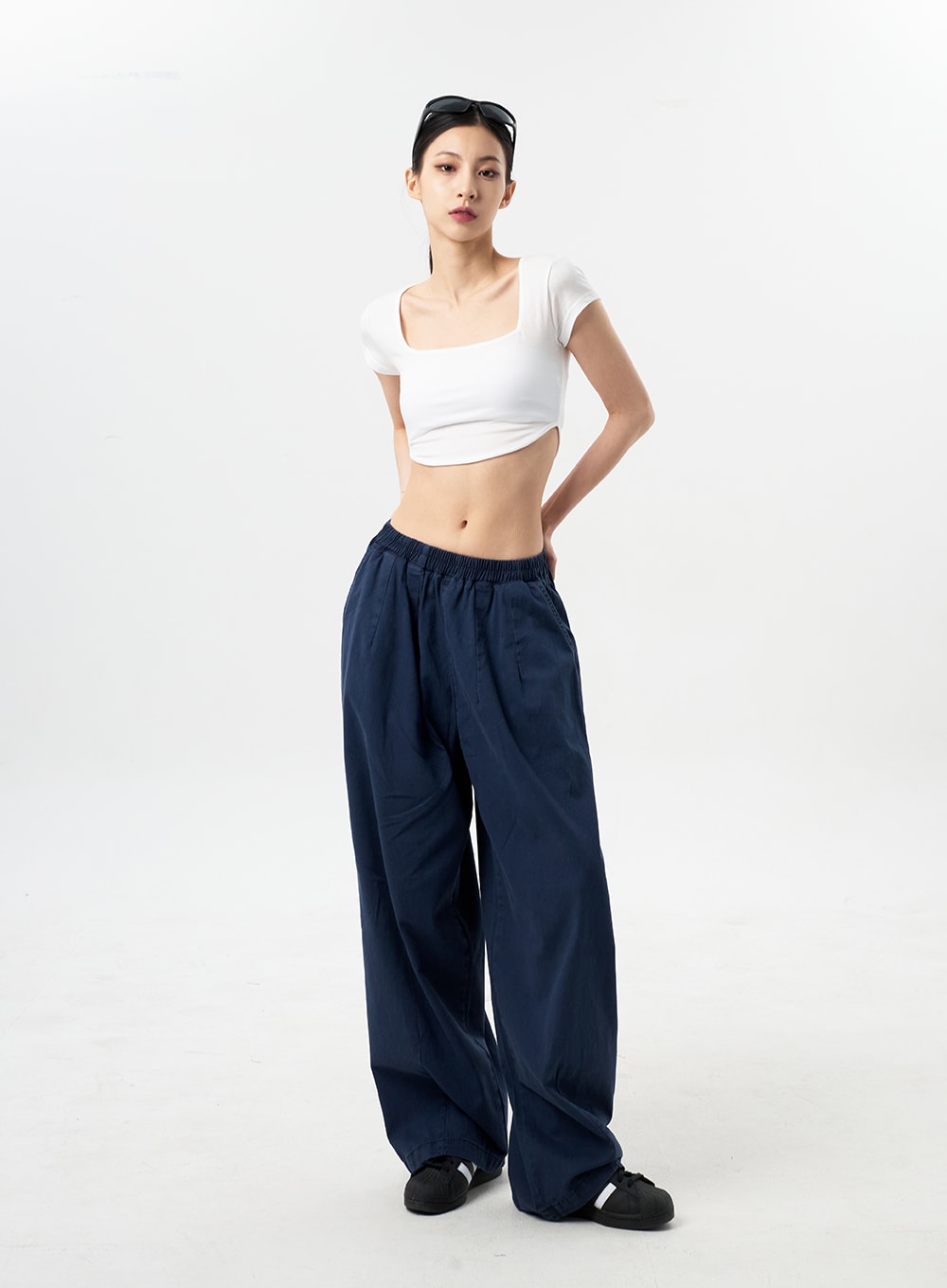 Square Neck Cropped Tee CY312