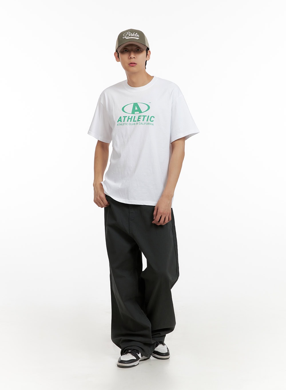 Men's Solid Cotton Baggy Pants IL404