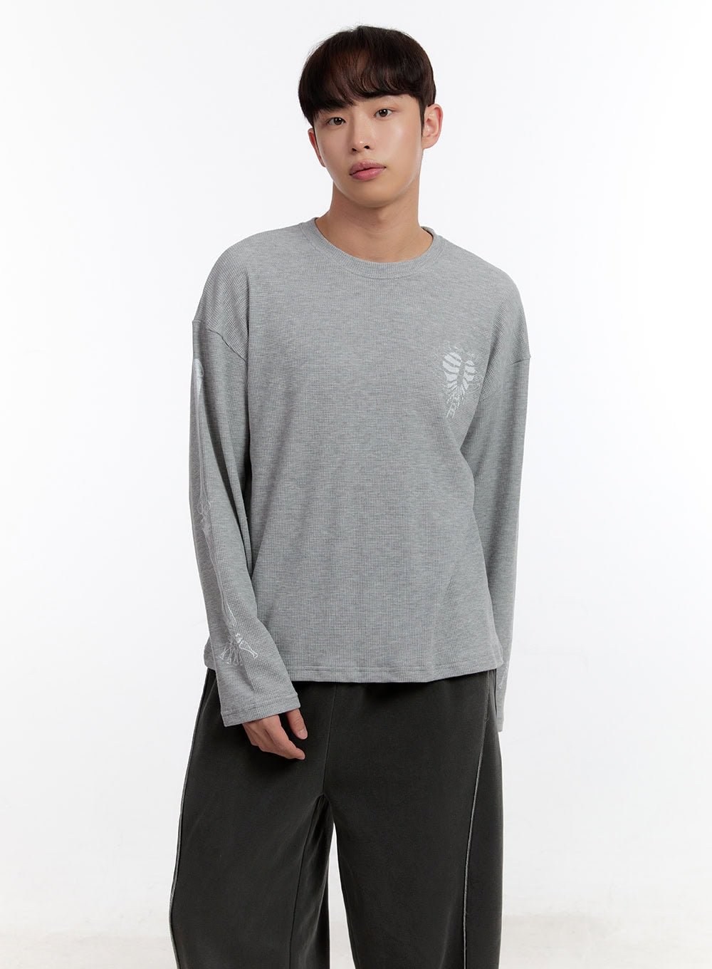 Men's Skeleton Graphic Long Sleeve Top IA504