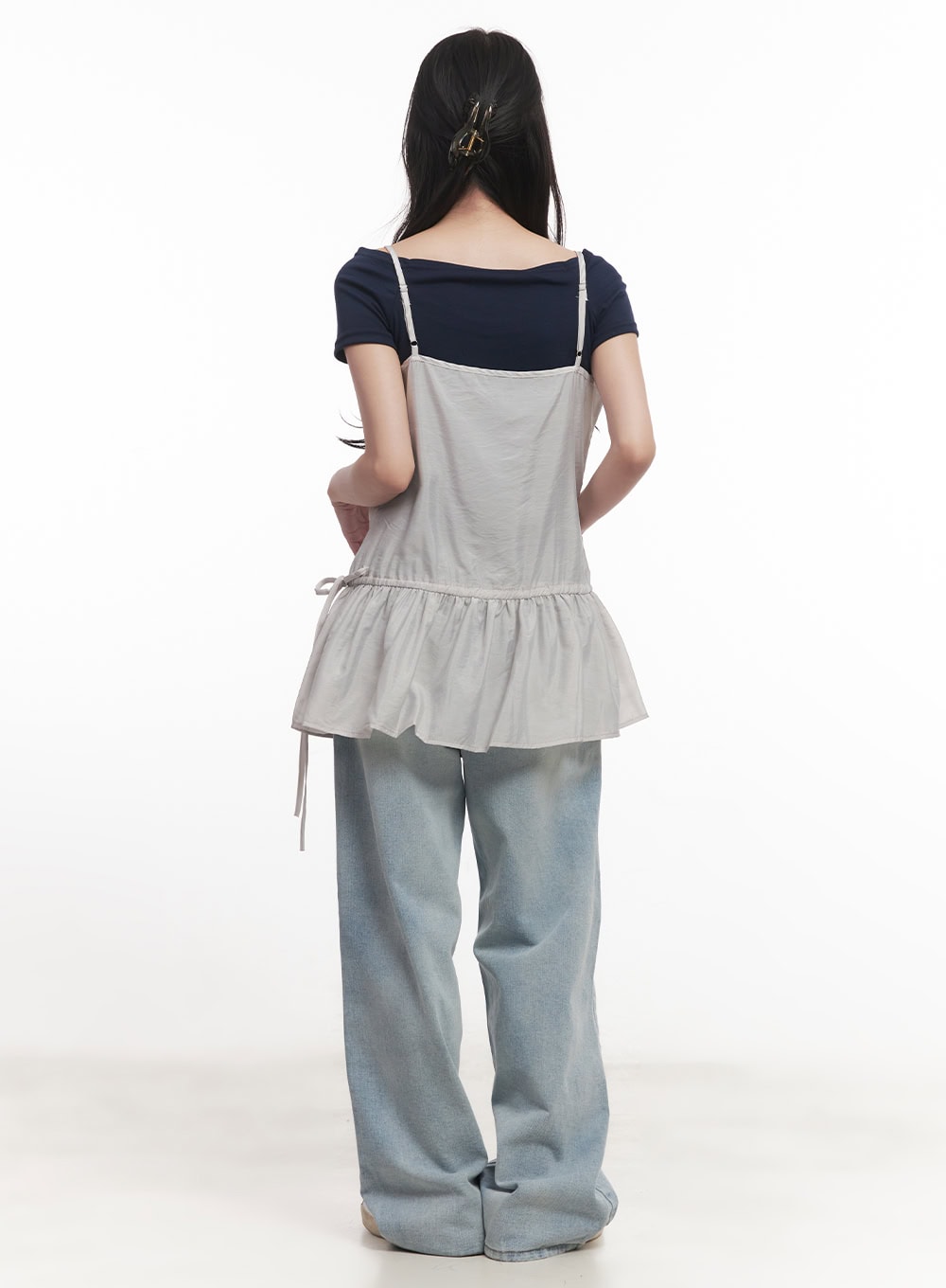 Teresa Washed Wide Leg Jeans CA510