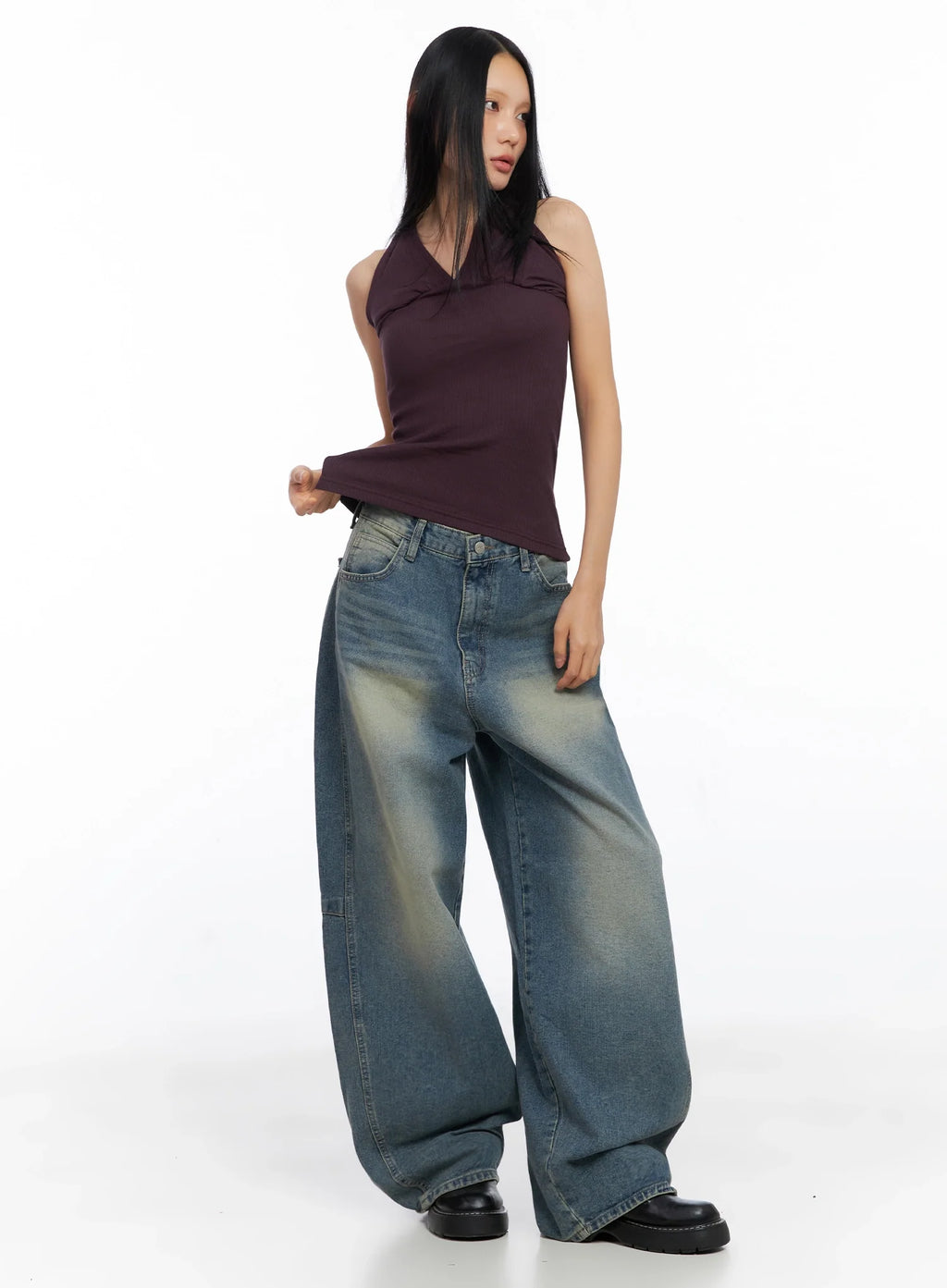 Lowfell Balloon Wide Denim Jeans CO517