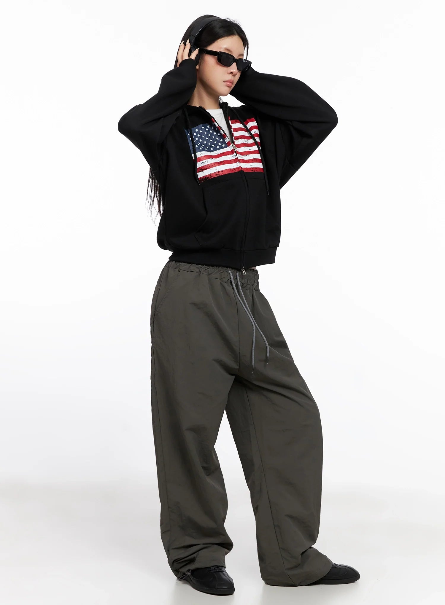 American Flag Zip-Up Hoodie IS515