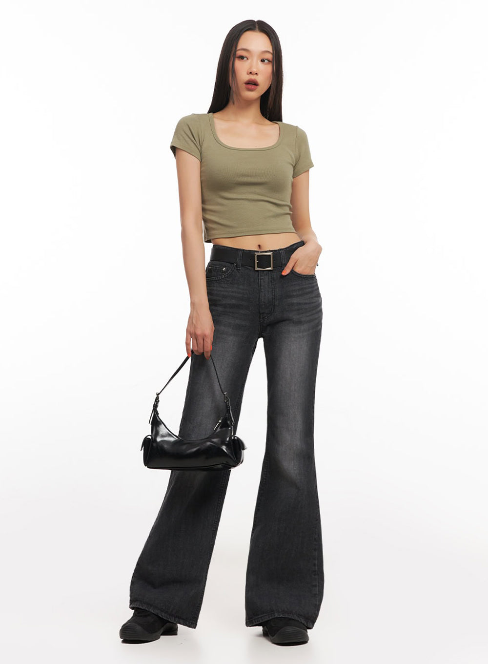 Joanna Washed Flared Jeans IA504