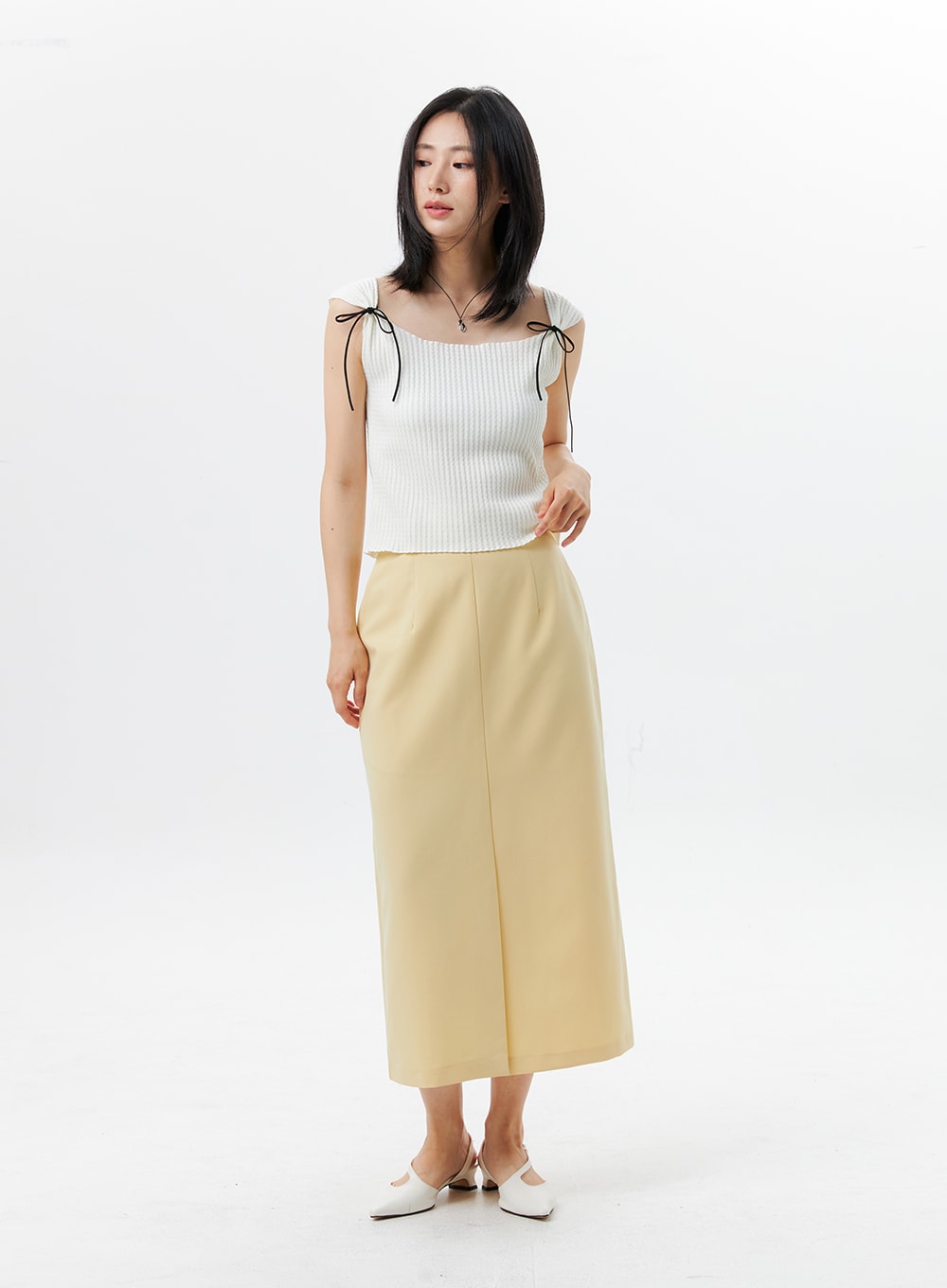 Ribbon Sleeveless Top OL325