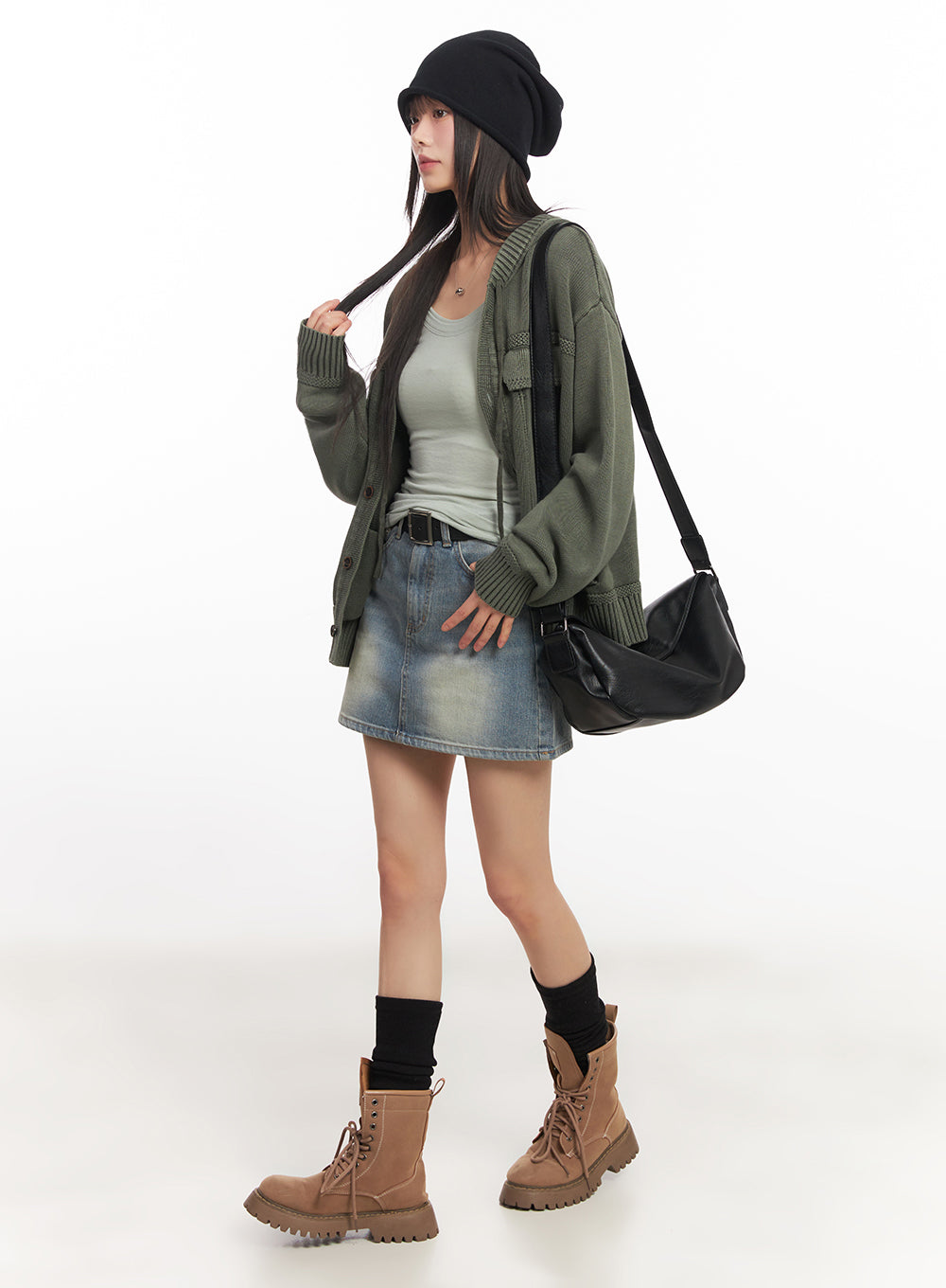 Oversized Hooded Cardigan IA528