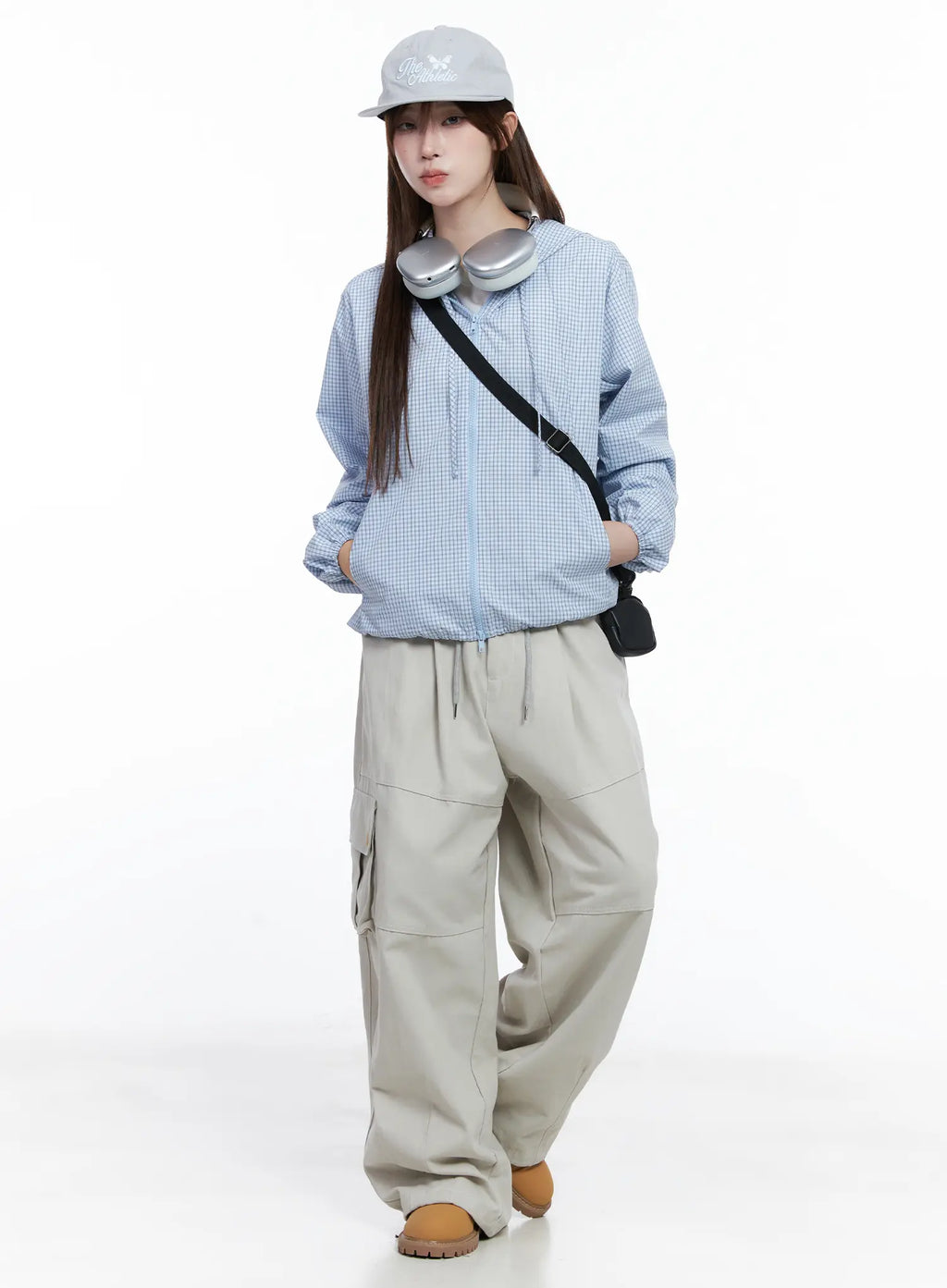 Gingham Lightweight Windbreaker Jacket CG529