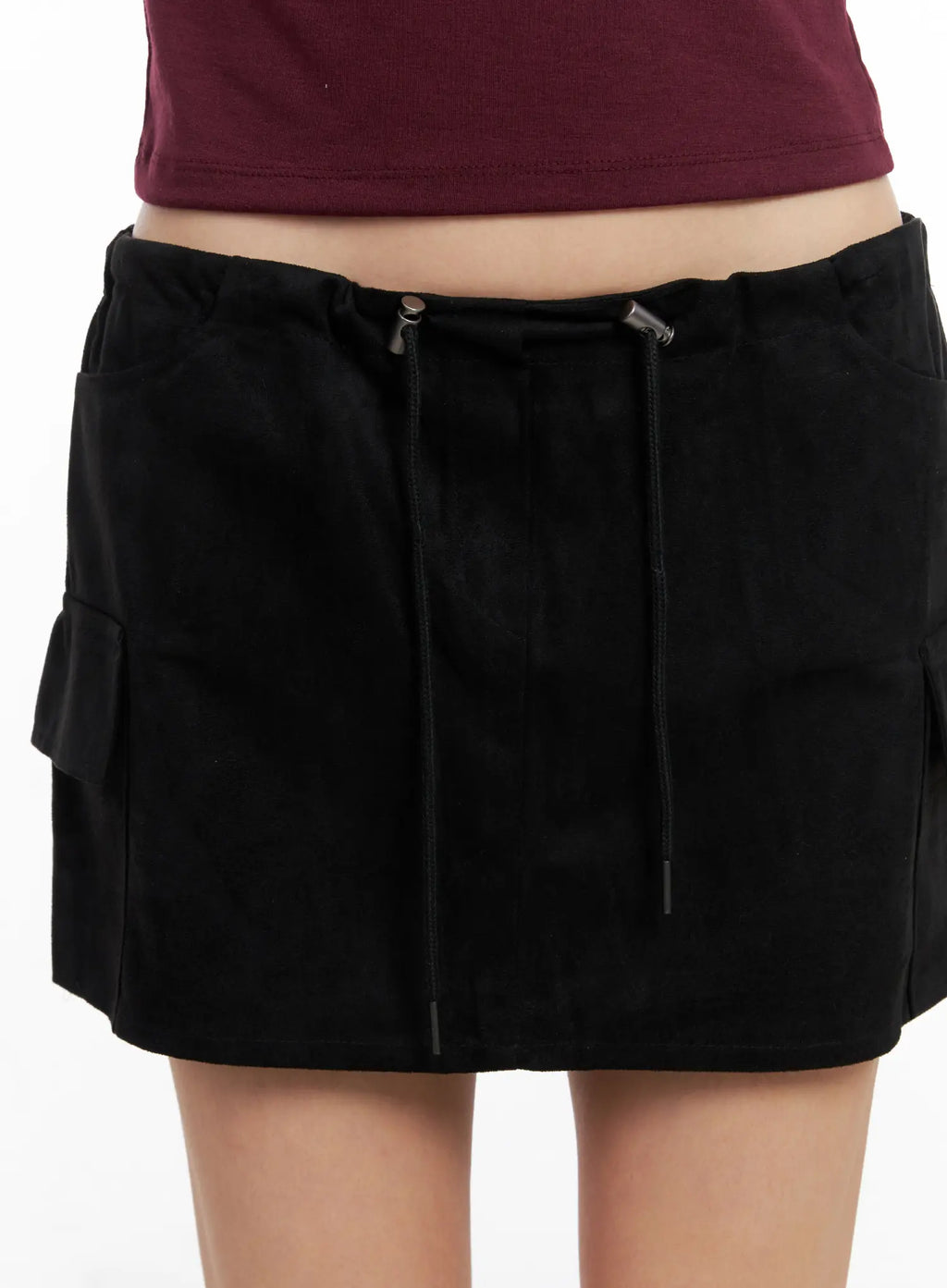 Suede Cargo Mini Skirt CC1109
