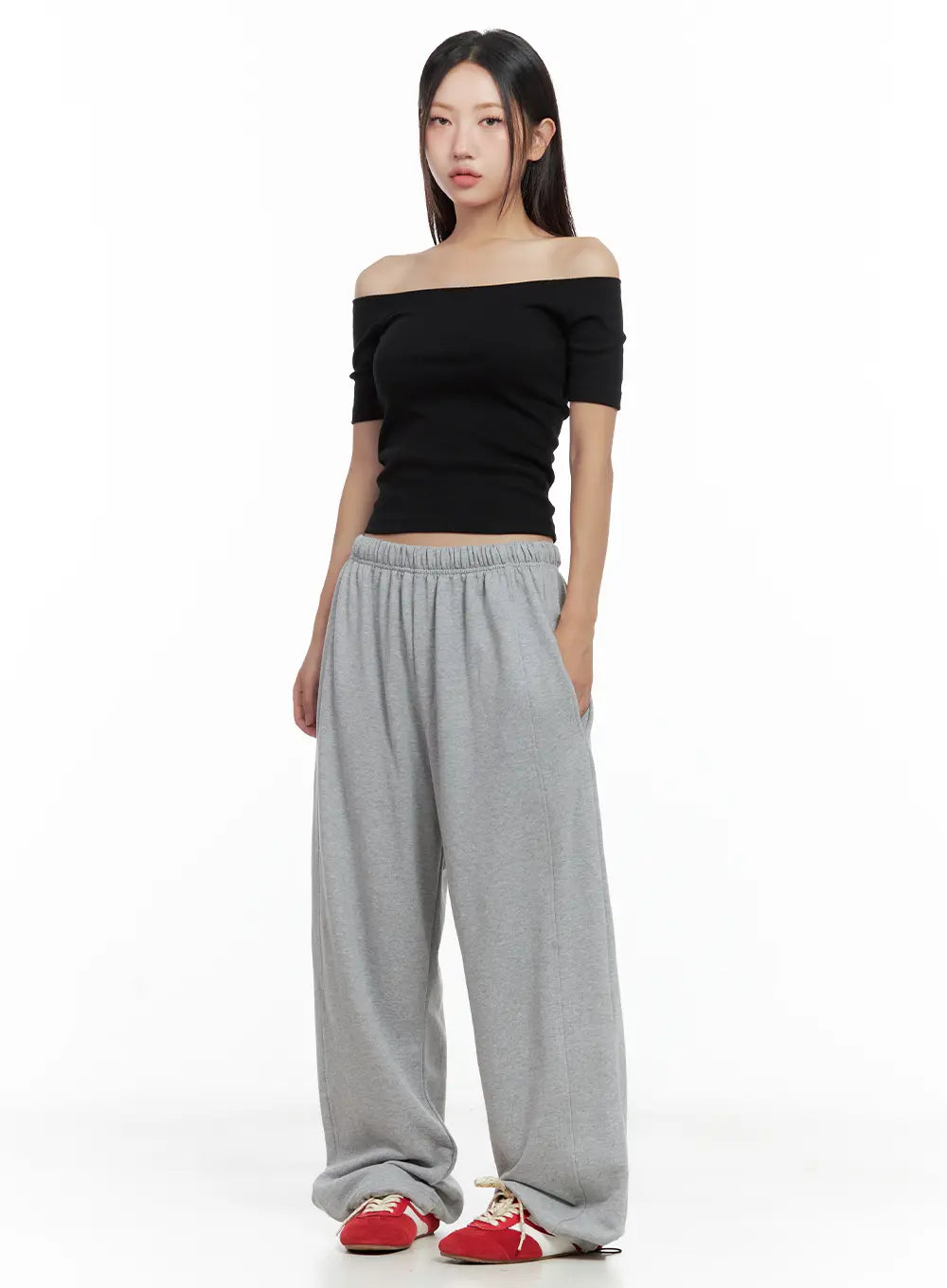 Slim Off-Shoulder Tee CL508