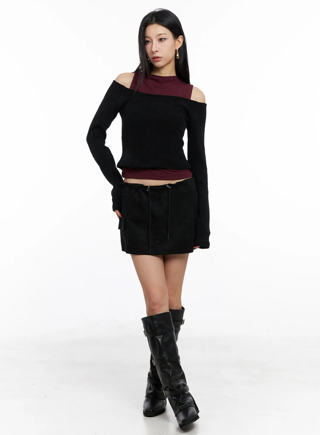 Off-Shoulder Crop Top CC1109