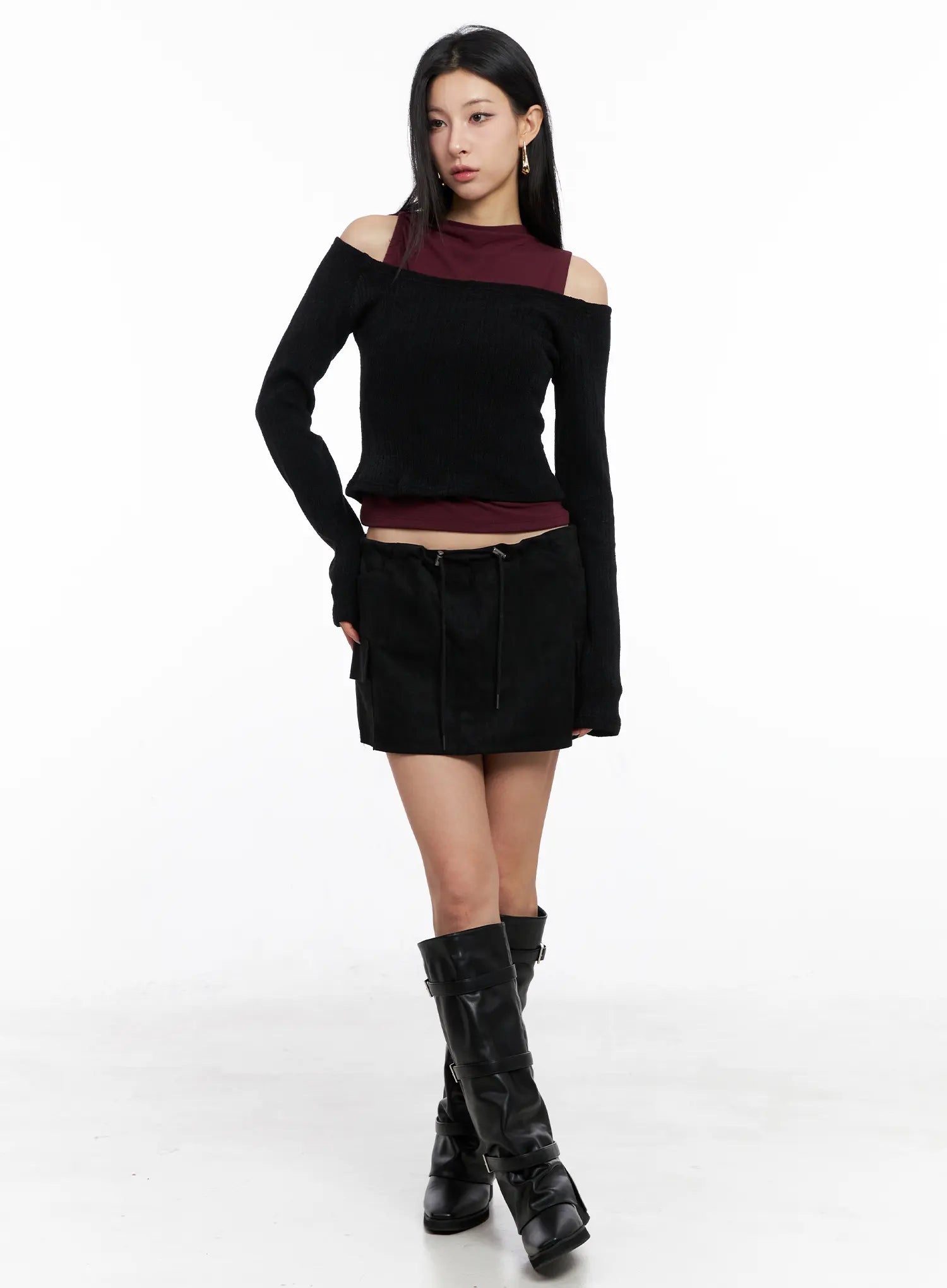 Off-Shoulder Crop Top CC1109