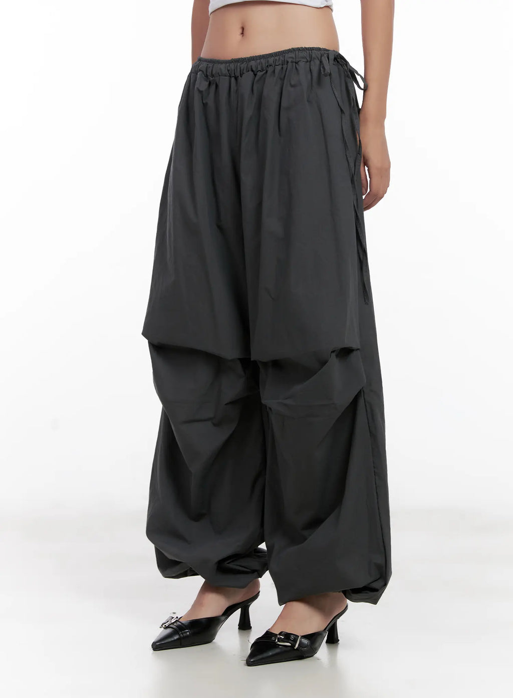 Pleated Wide-Leg Joggers CL518