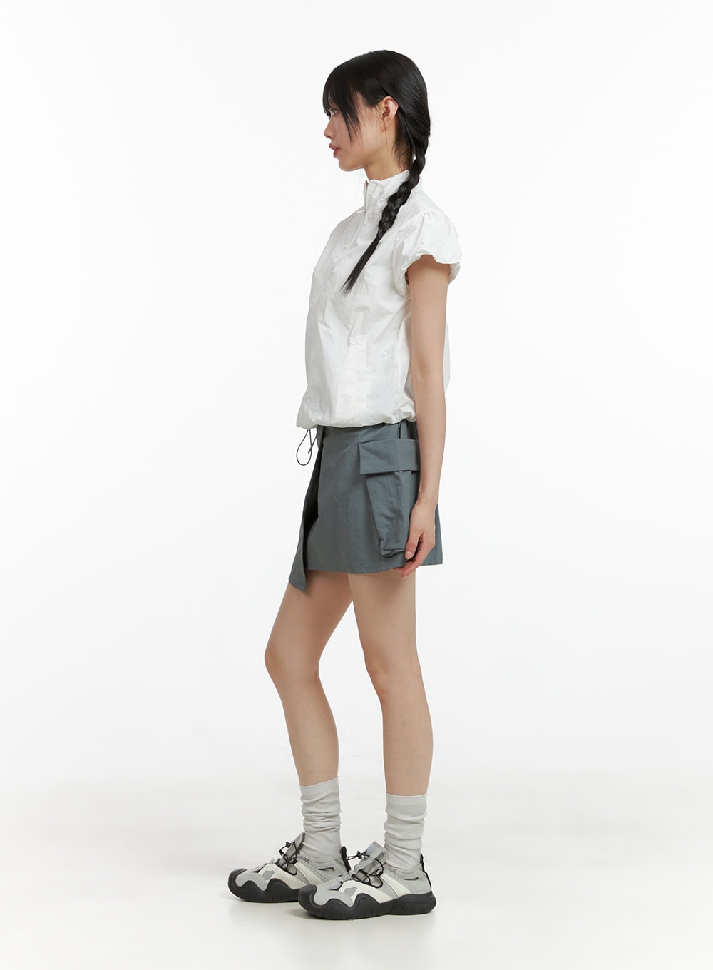 Unbalanced Cargo Mini Skirt CL403