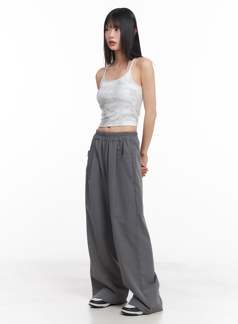 Graphic Cropped Tank Top CY512