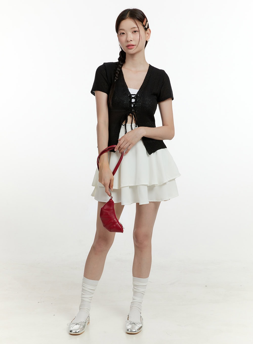 Flare Ruffle Mini Skirt OL423