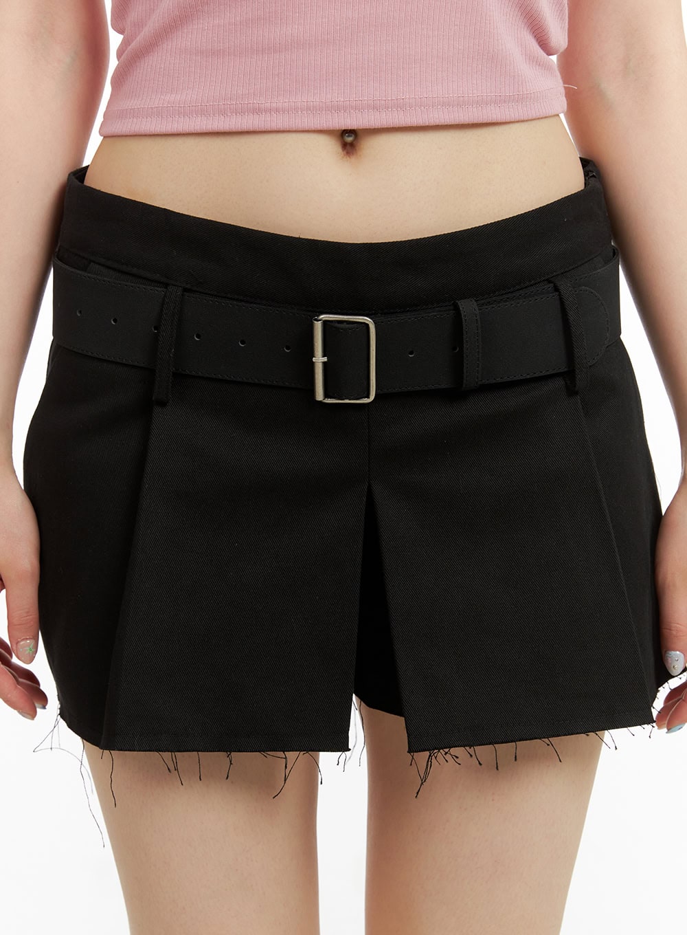 Solid Suede Buckle Belt CU425