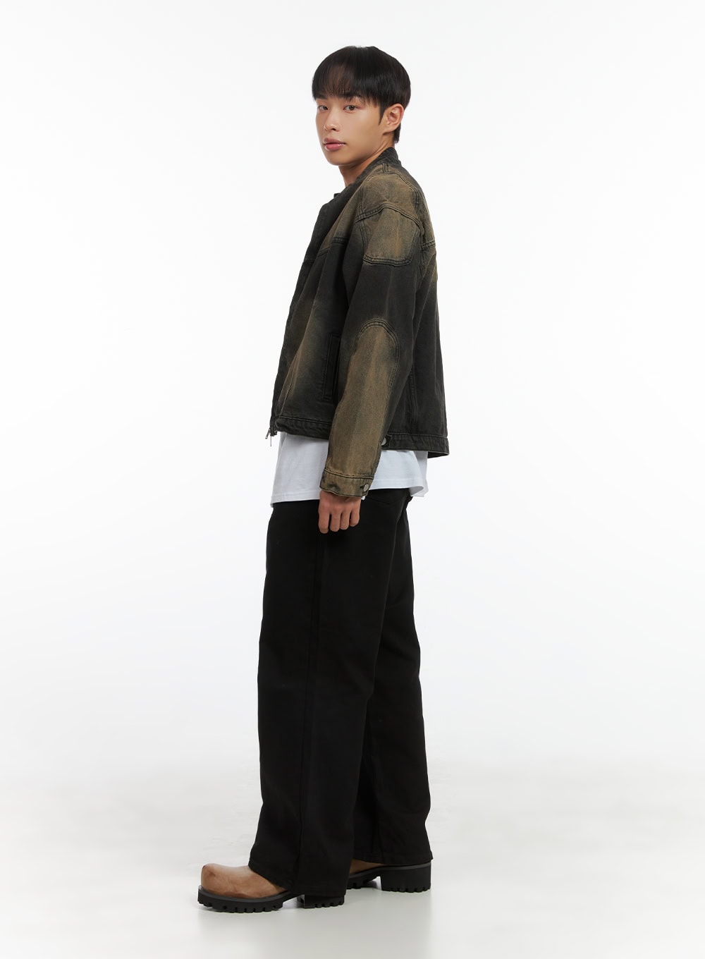 Men's Denim Biker Jacket CO408