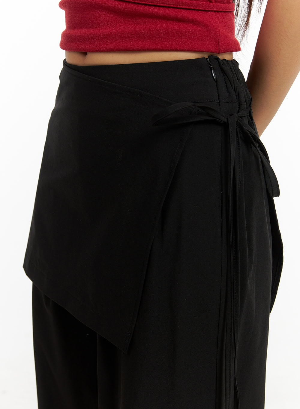 Cotton Wrap Skirt Wide Pants CY403