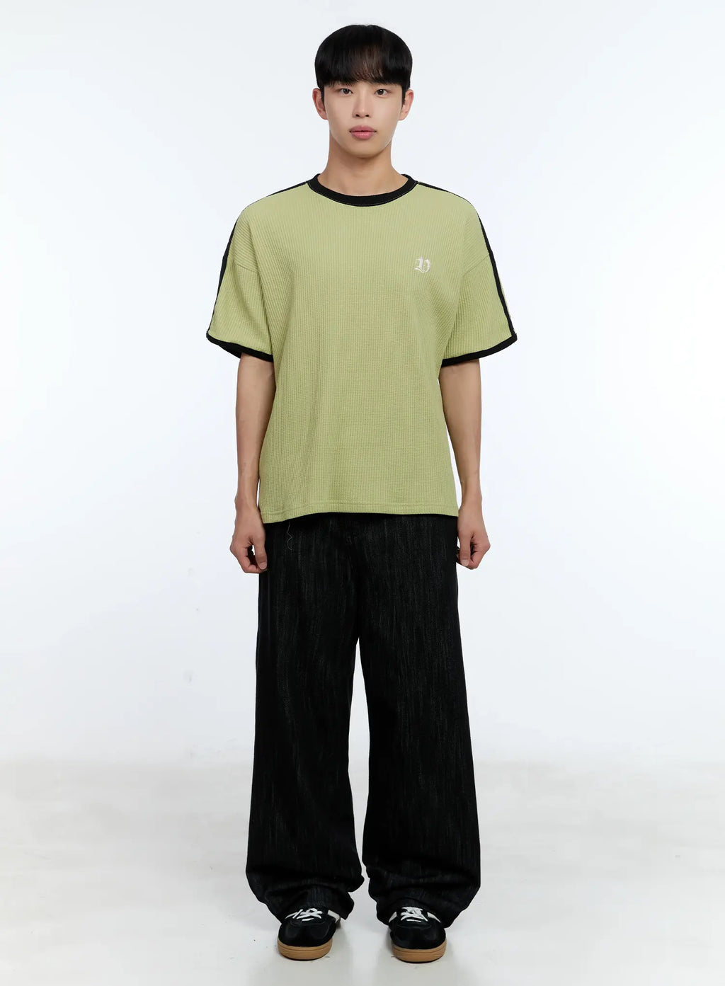 Men's No-Fade Wide-Leg Denim Jeans IL515