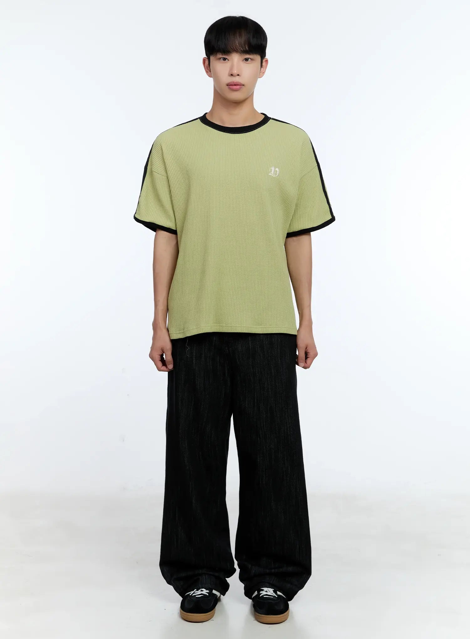 Men's No-Fade Wide-Leg Denim Jeans IL515