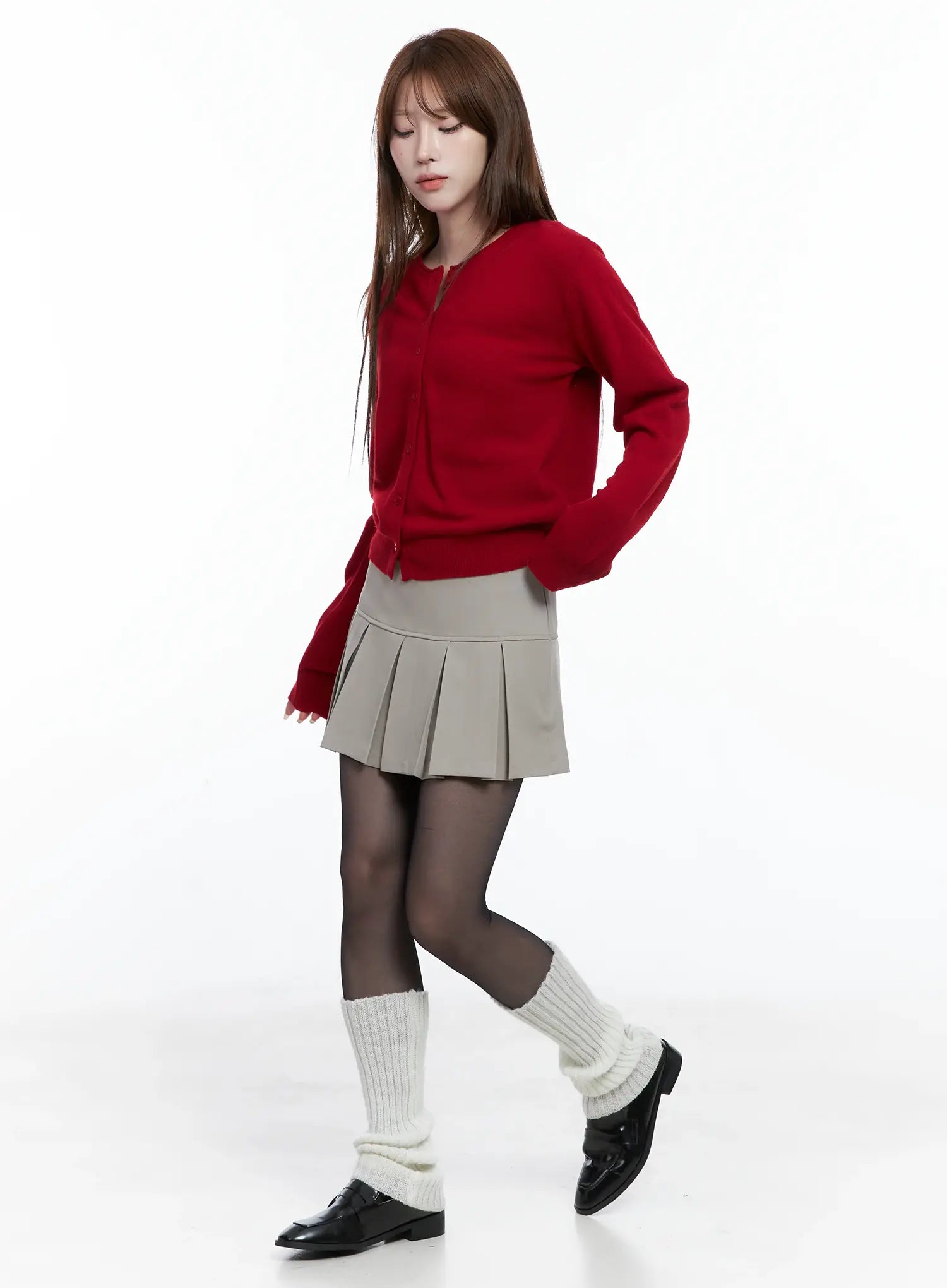 Classic Knit Button-Up Cardigan CS501