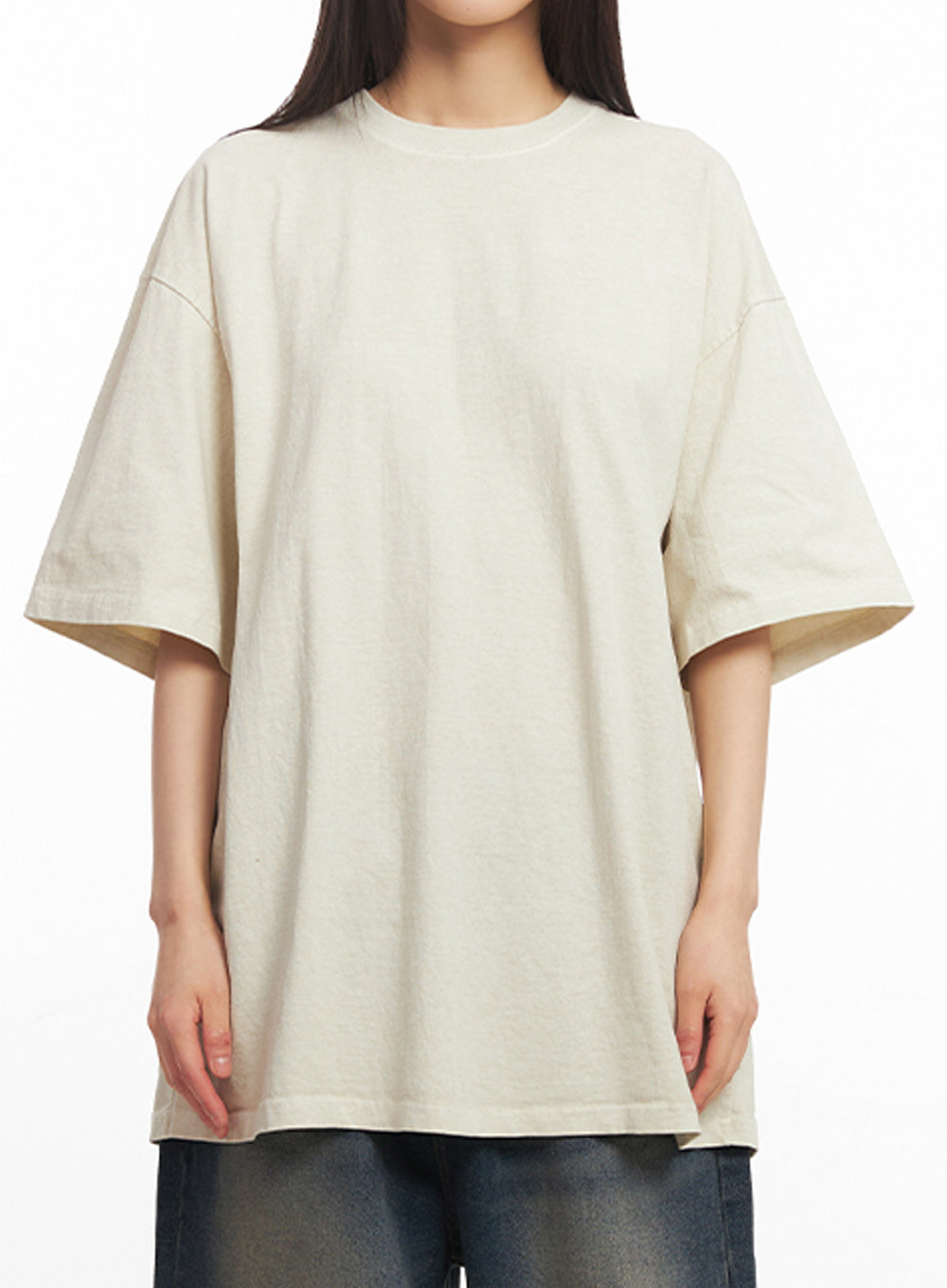 Essential Cotton Canvas Oversize T-Shirt IY502