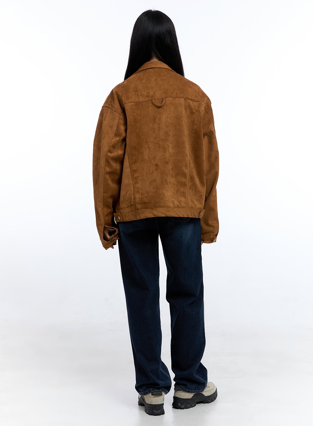 Suede Collar Zip-Up Jacket OO429