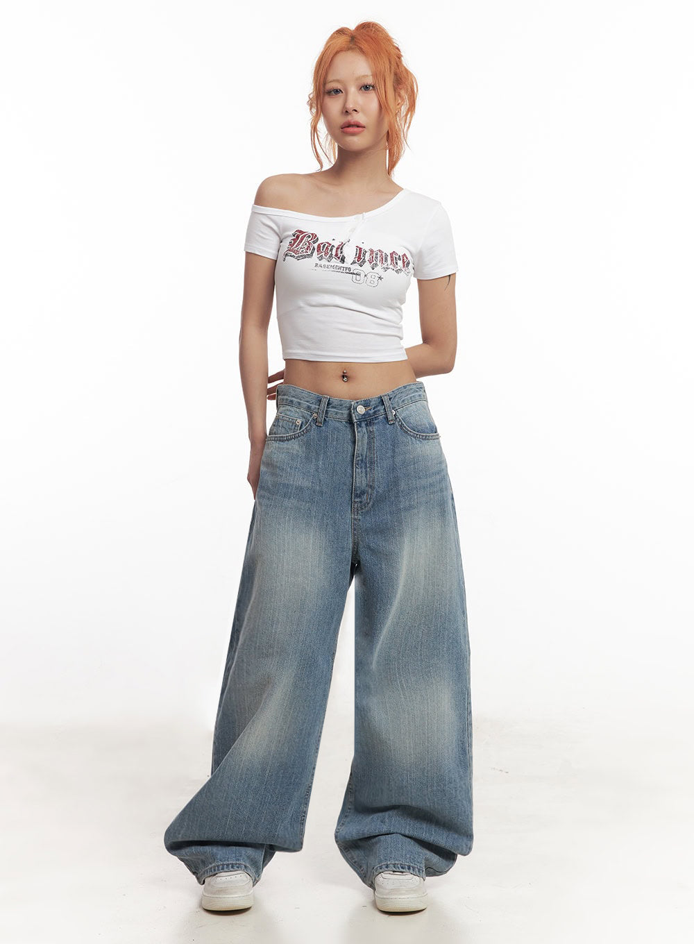 Yvette Washed Baggy Jeans IA517