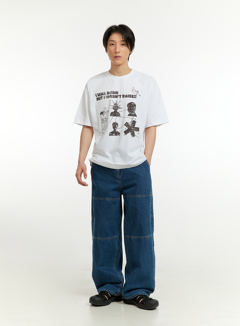 Men's Casual Graphic Cotton T-Shirt IL418