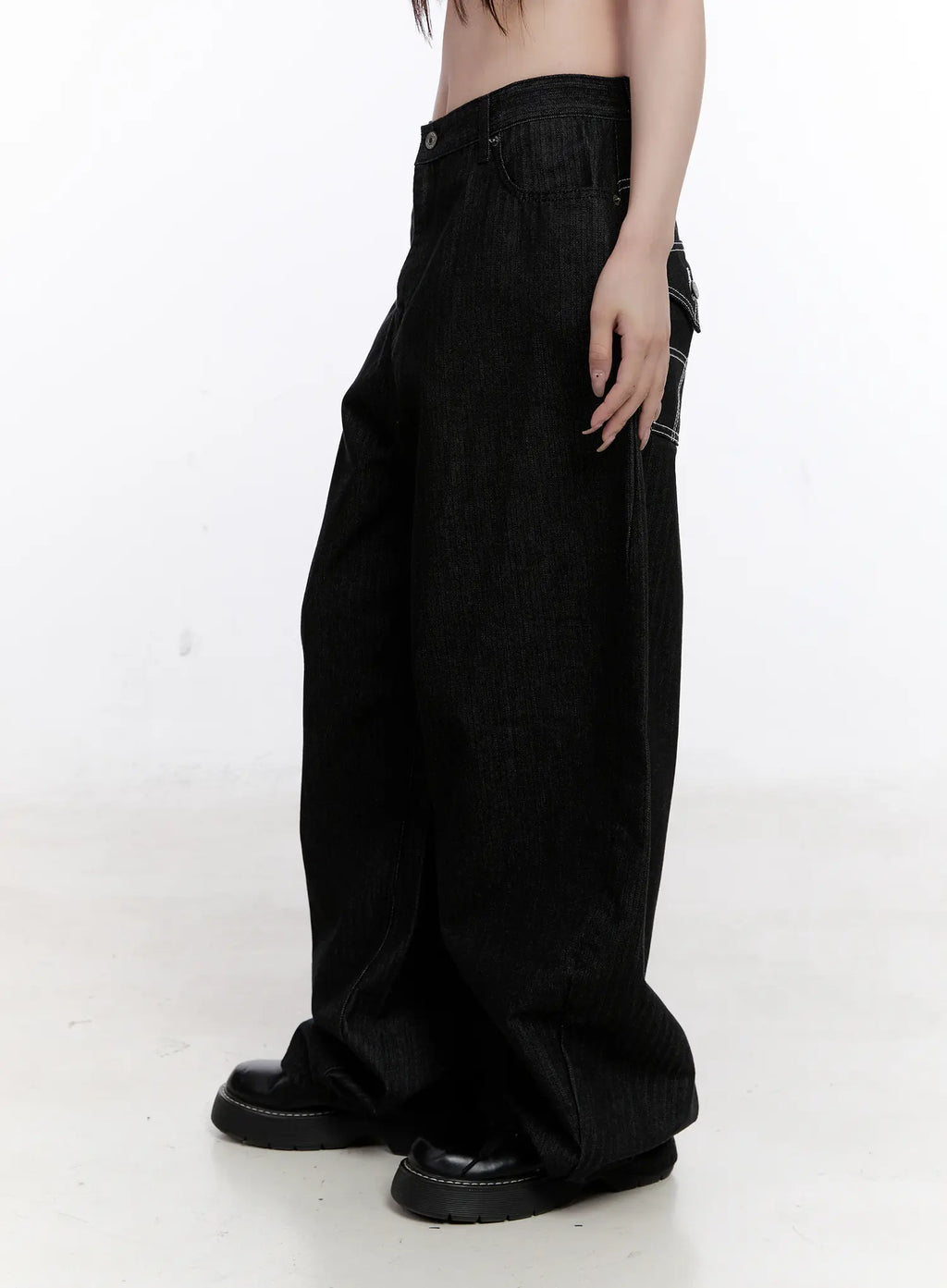 Vada Stitched Wide Leg Jeans CS530