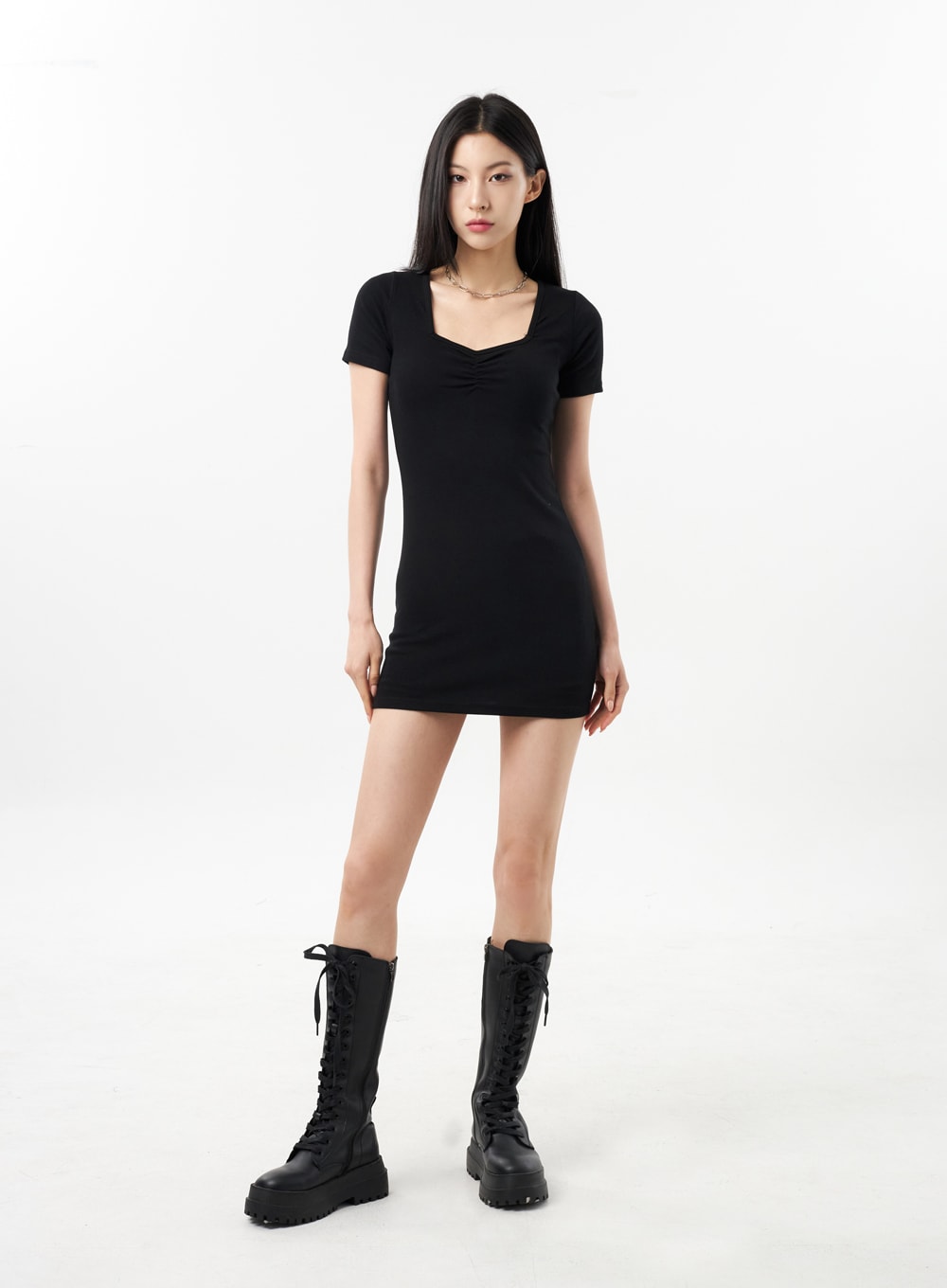 Short Sleeve Mini Dress CU309
