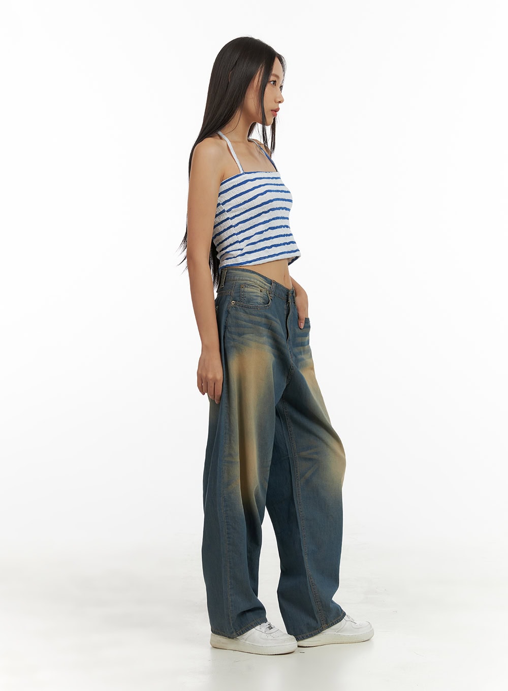 Wide Washed Jeans CU414