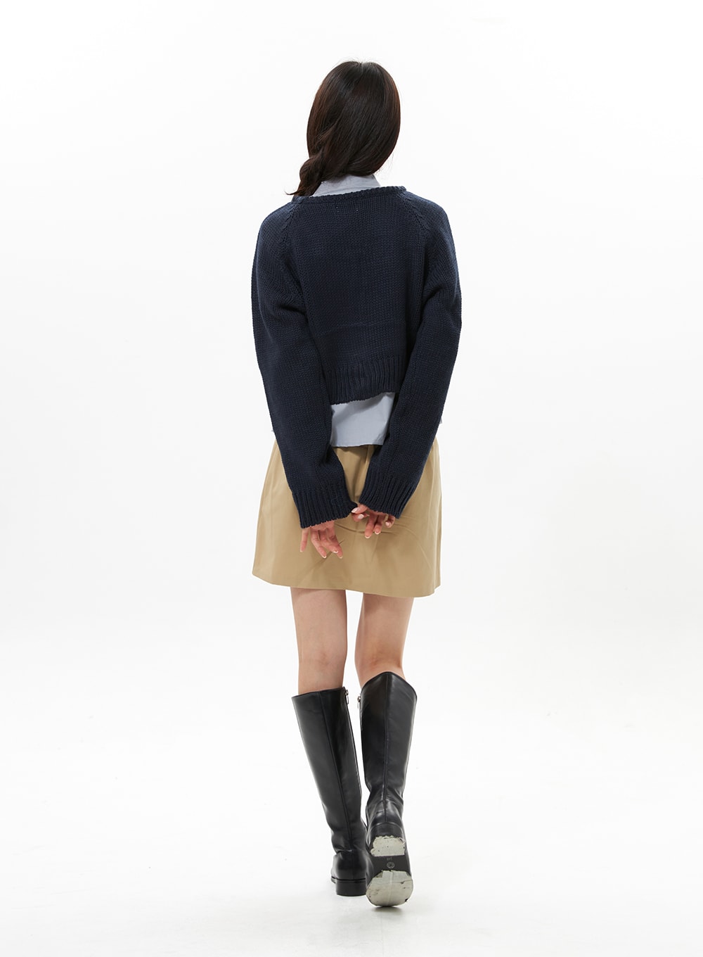 Cable Knit V-Neck Sweater OS313