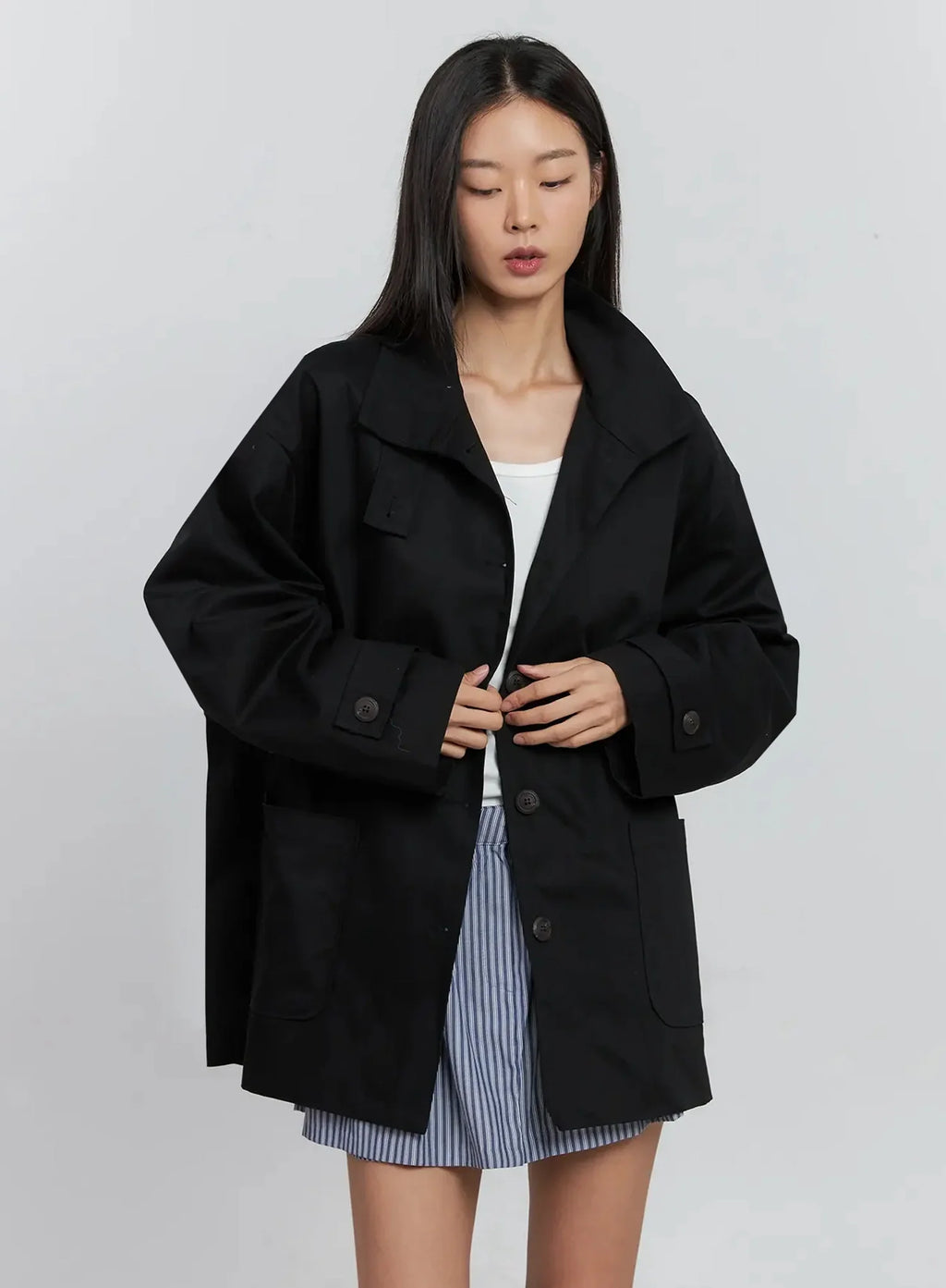 Classic Button-Up Jacket IS515