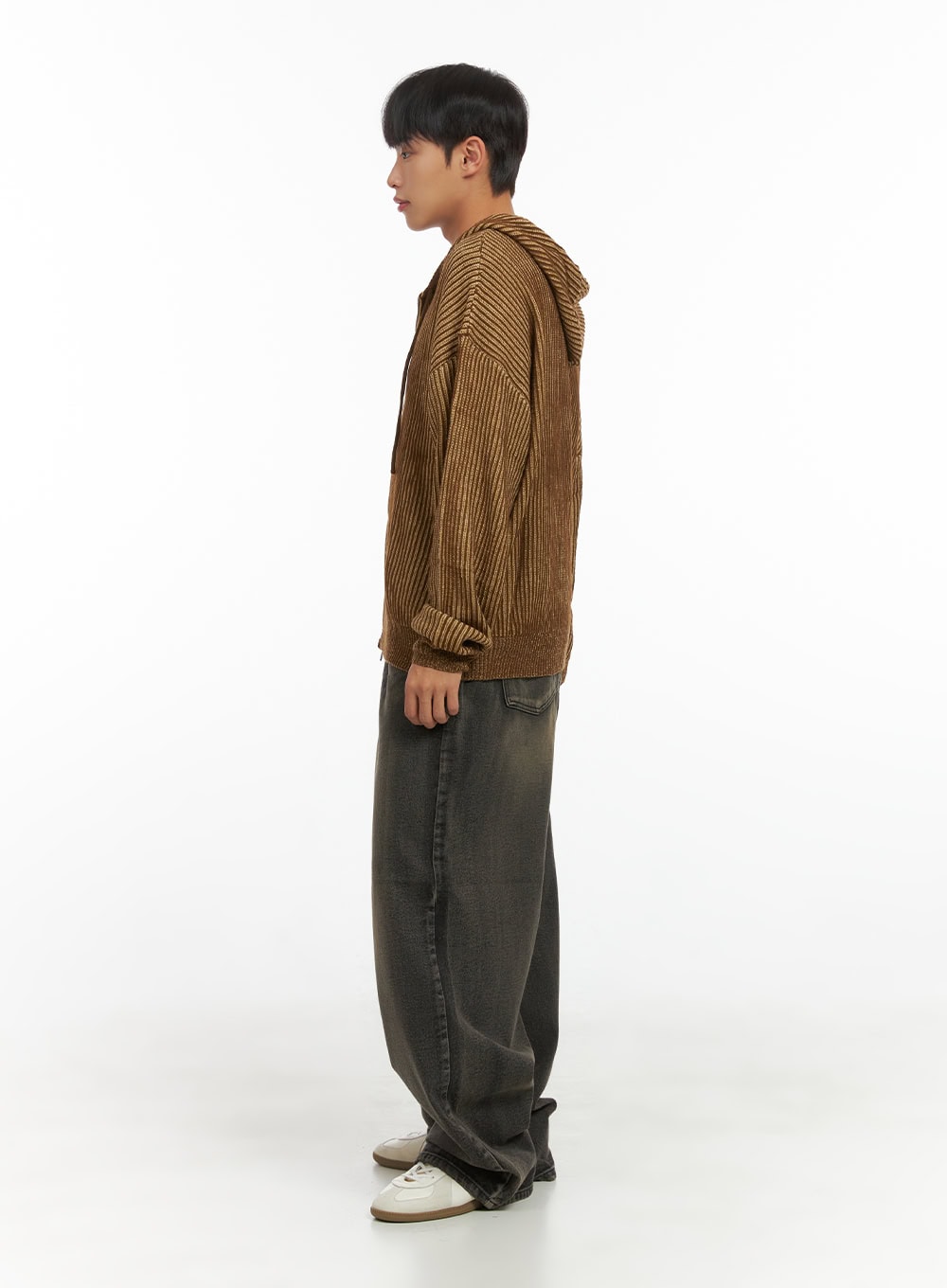 Men's SoftTouch Two Tone Hooded Cardigan CO408