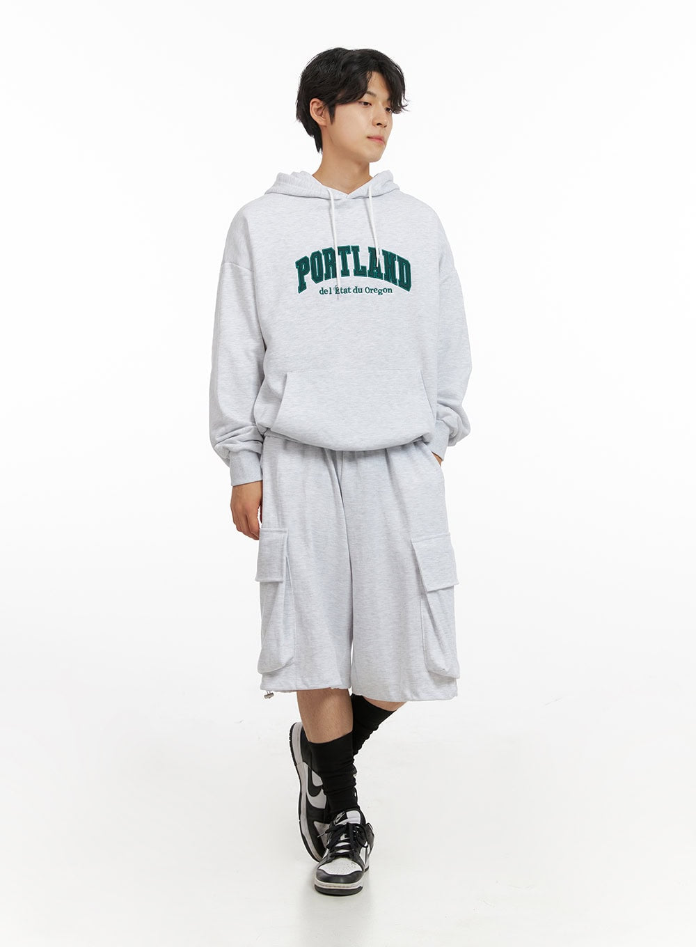 Men's Cargo Sweatshorts (Light Gray) IG409