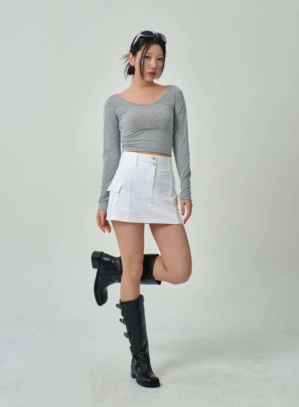 Cropped Scoop Neck Top IF315