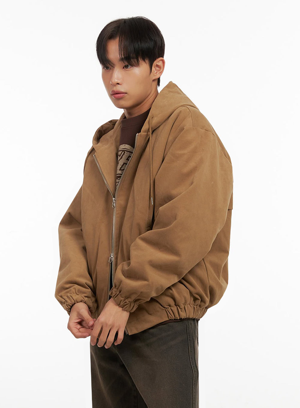 Men's Cotton Hooded Zip-Up Jumper ID413