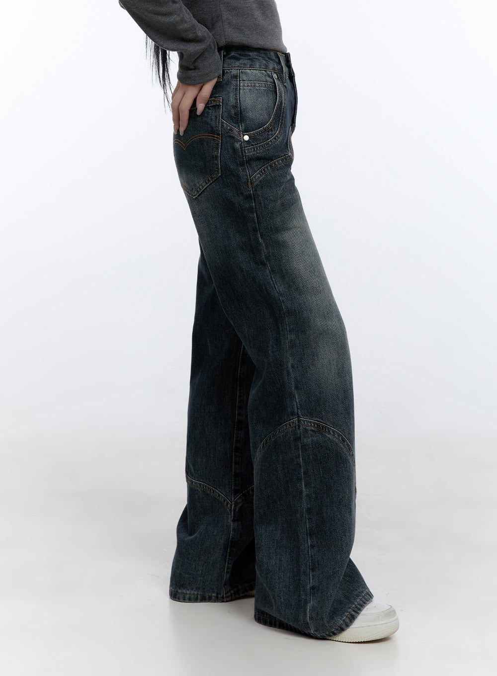 Barbara Washed Wide Leg Jeans CD420