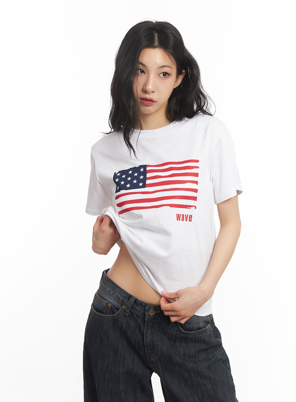 Star Flag Graphic Top CA503