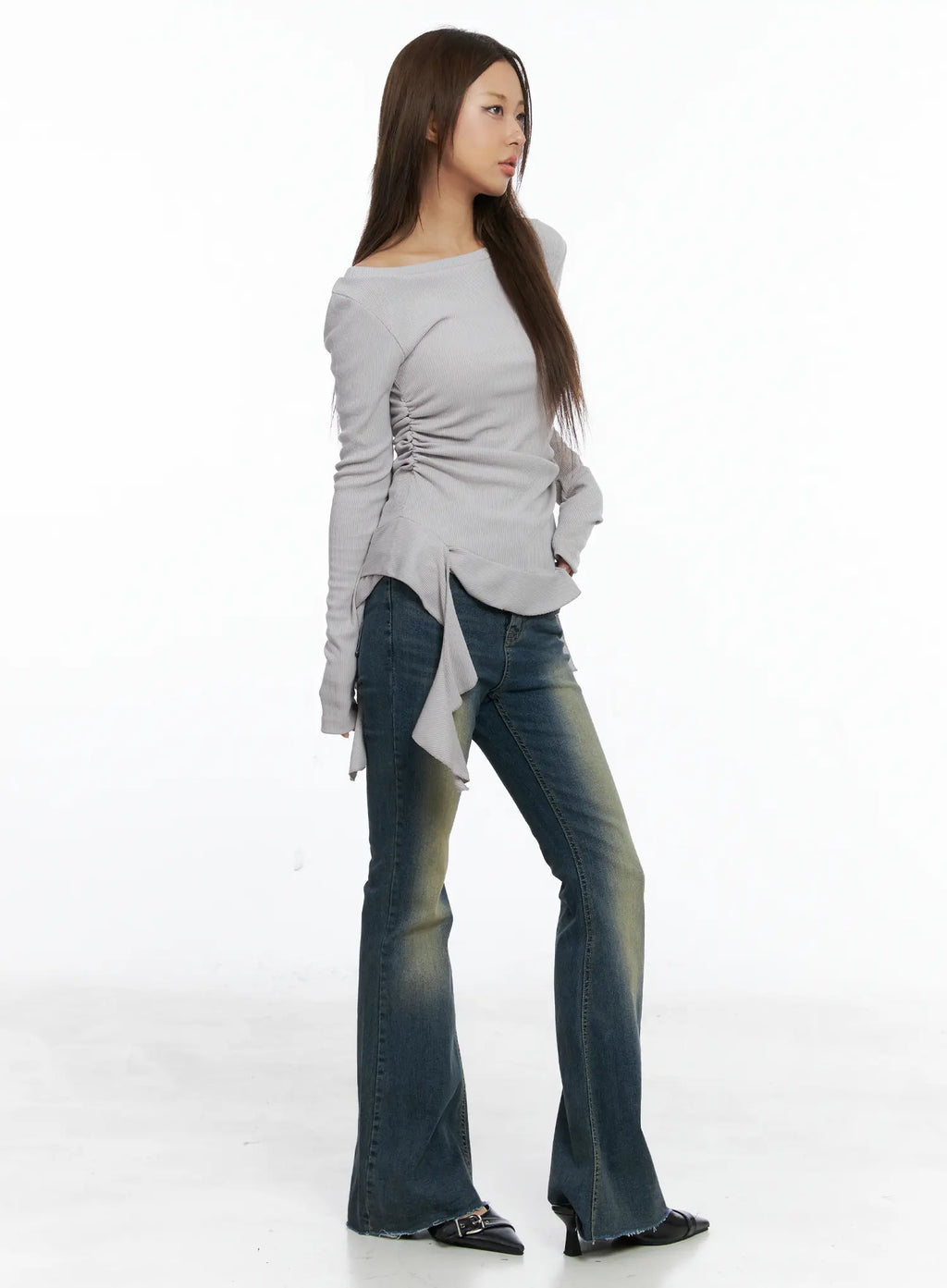 Assymetrical Chic Long Sleeve Top CS504