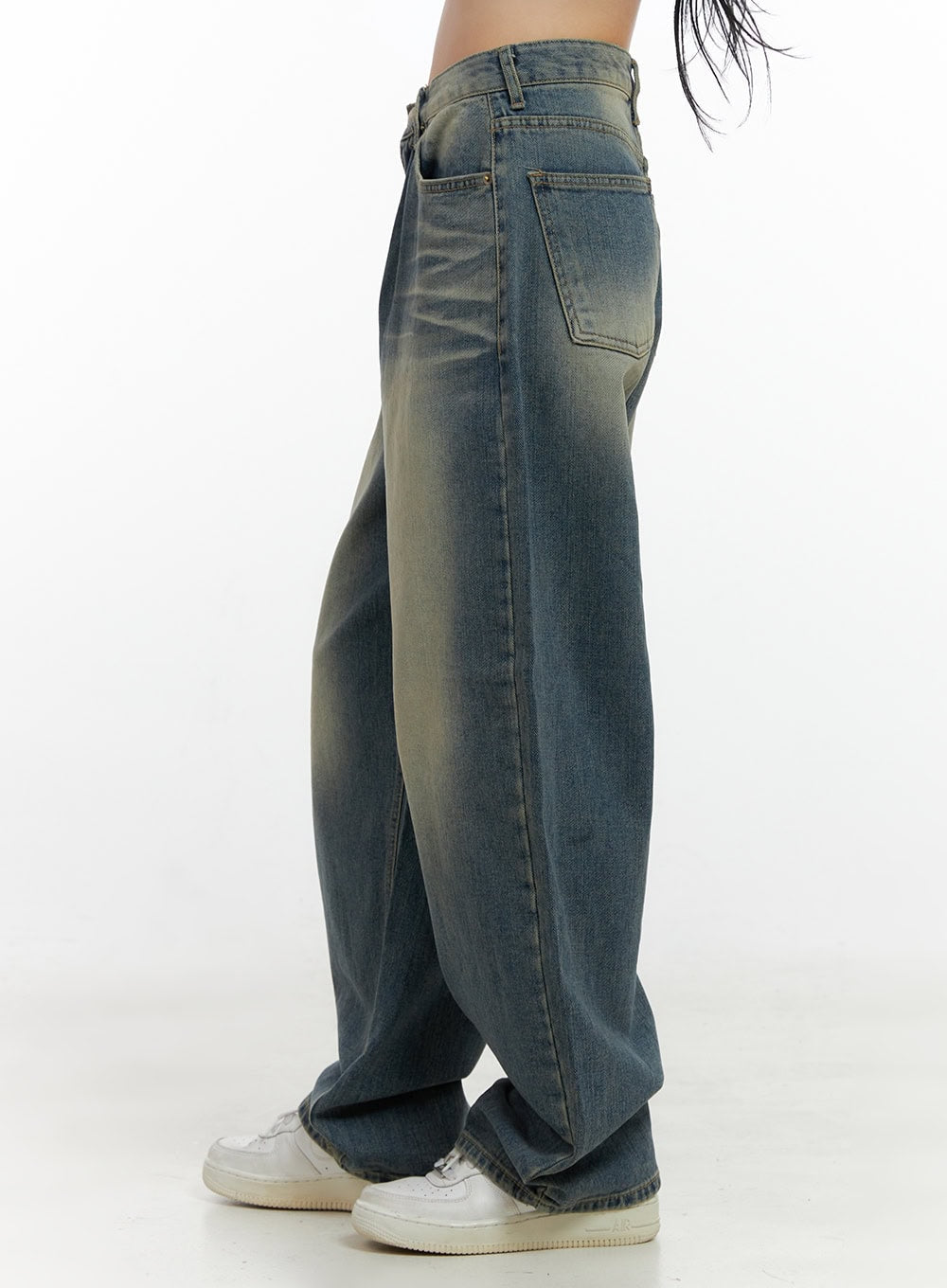 Eliana Wide Leg Washed Denim Jeans CN408