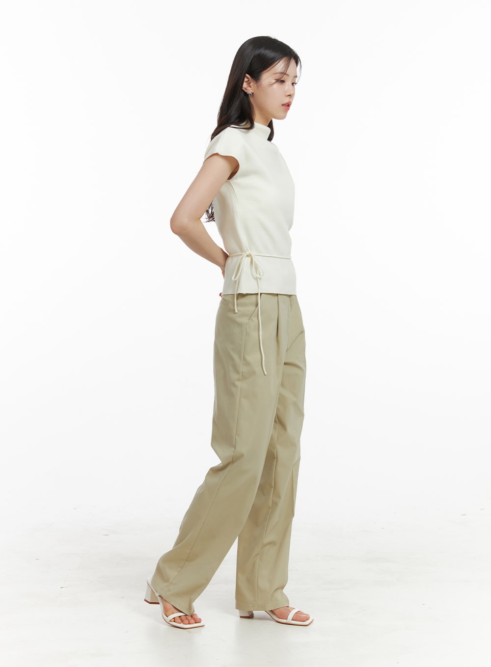 Pintuck Straight Fit Trousers OA419