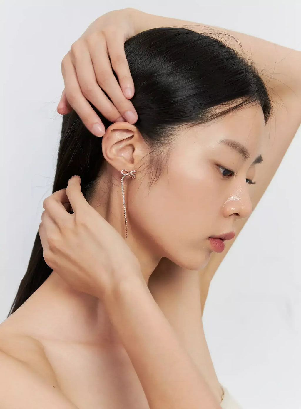 Ribbon Drop Earrings IS515