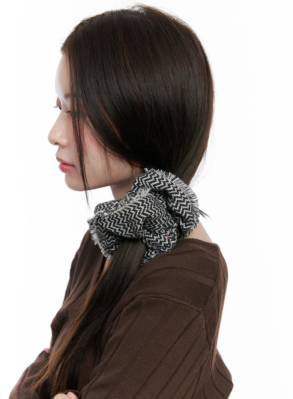 Fringe Zigzag Pattern Scrunchie CO506